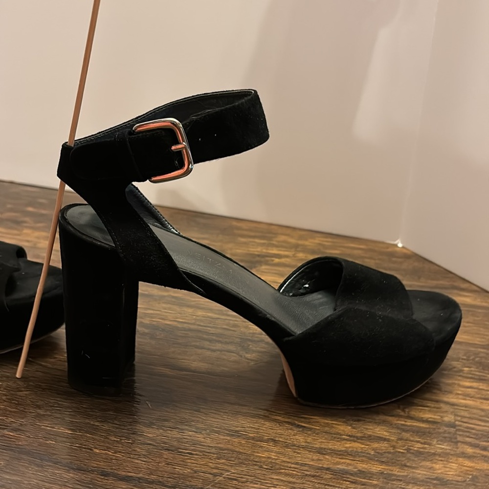 " Stuart Weitzman Suede Platform Sandals Size: 7m - image 5